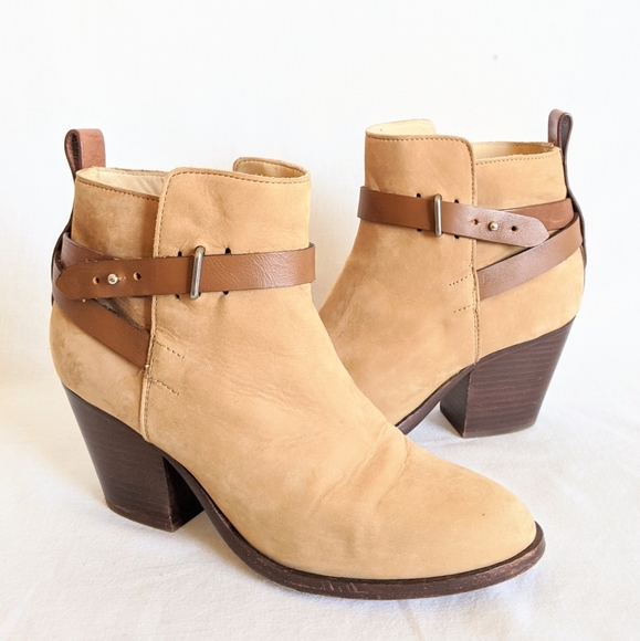 Rag & Bone Leather Strap Dalton Ankle Boots - Picture 1 of 15